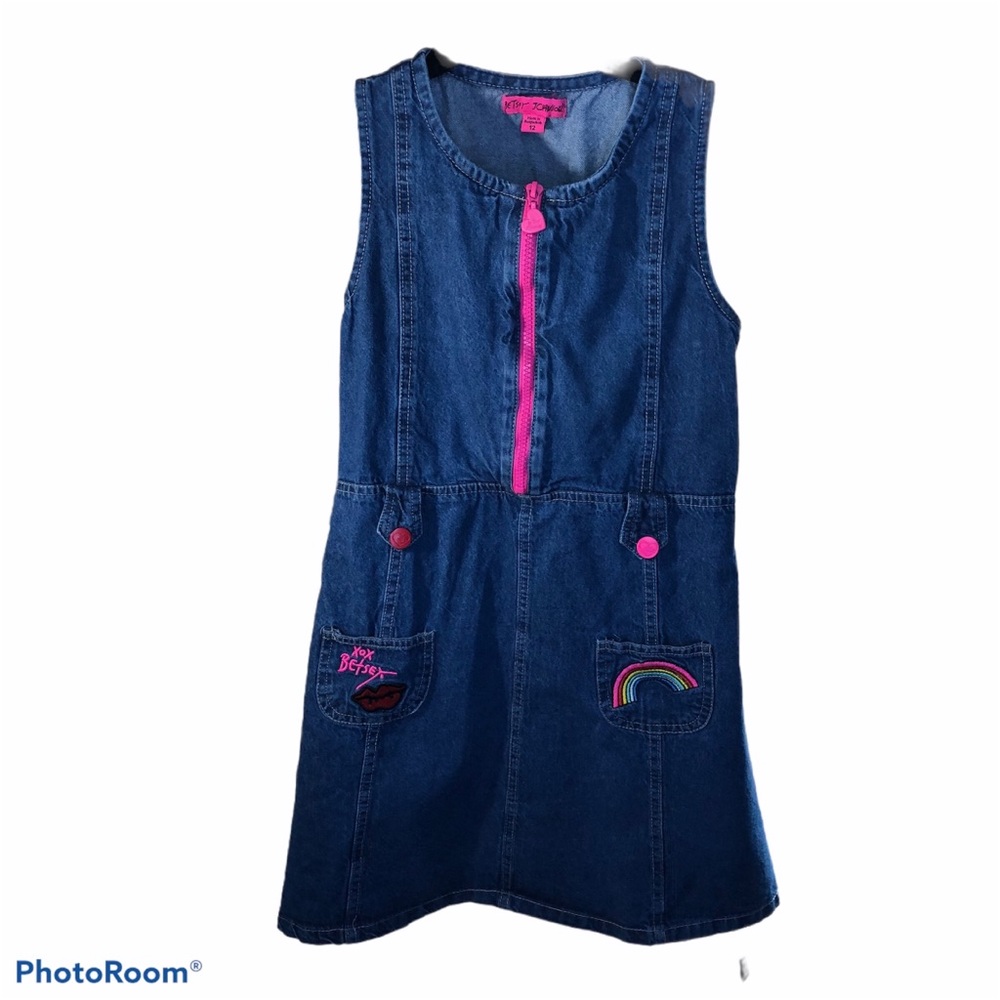 Size 12 Betsey Johnson Denim Tank Dress Super cute